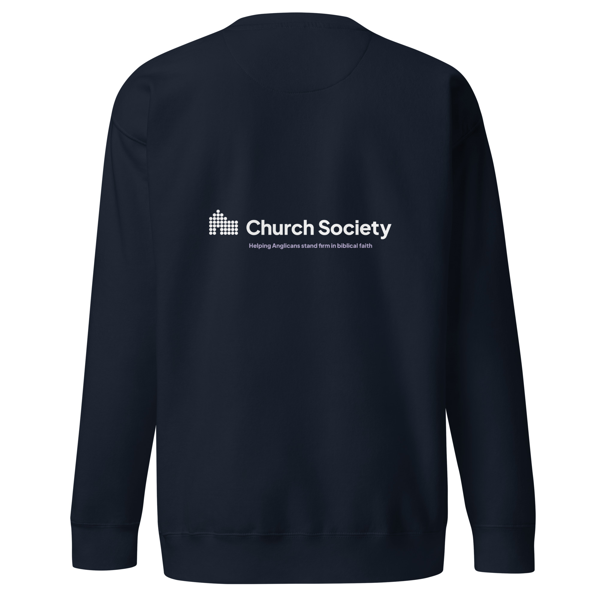 Church Society classic navy sweatshirt (unisex fit)
